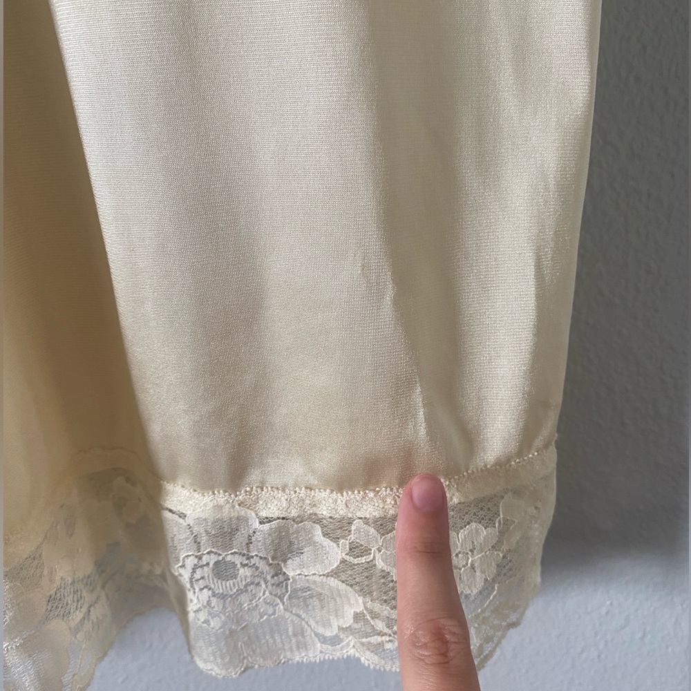 Kayser vintage women's cream lace nightgown chemise Victorian fairy bohemian - Picture 3 of 5